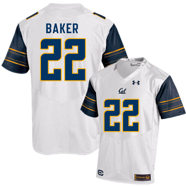 Men #22 Justin Baker Cal Bears College Football Jerseys Sale-White